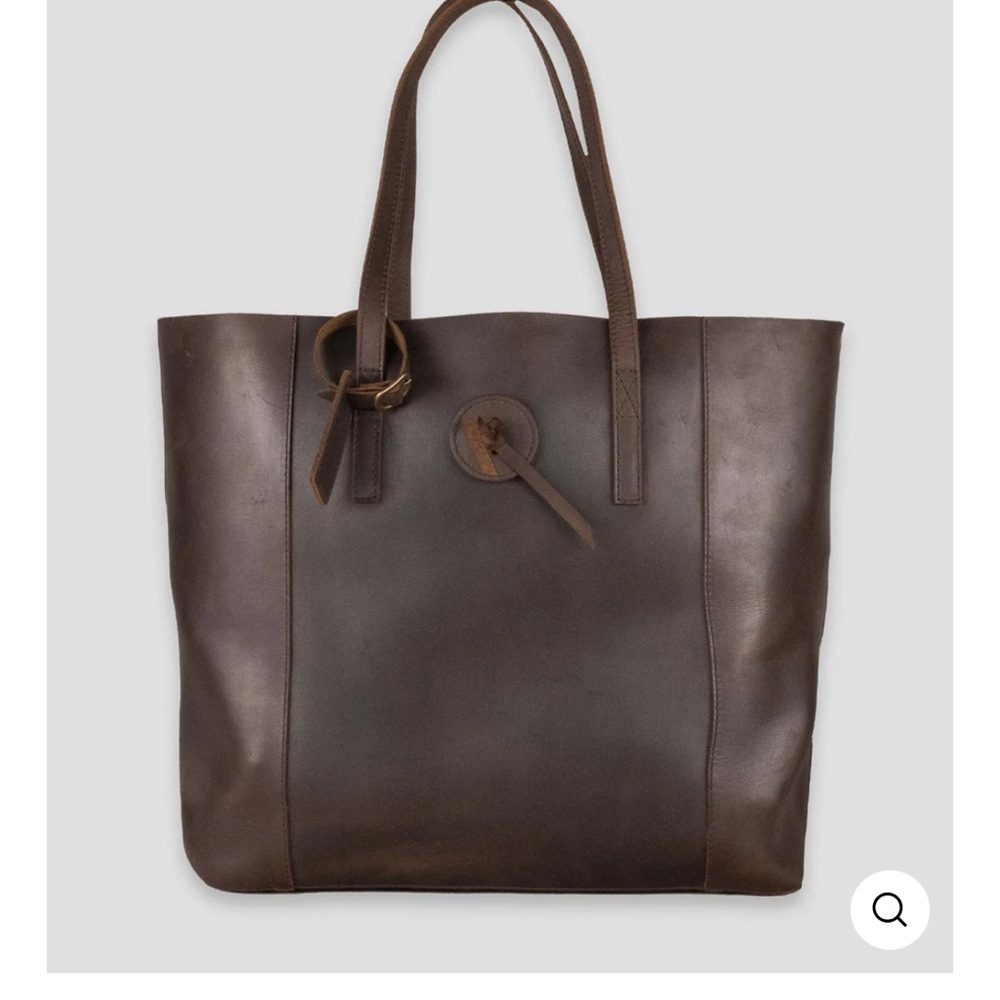 Classic Dark Brown Leather Tote
